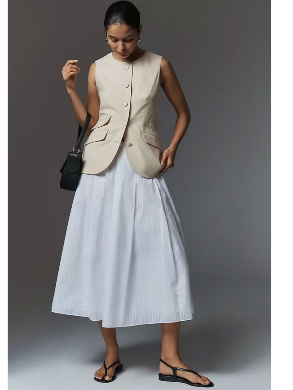 Rag & bone Slade Linen Blend Vest - Picture 2 of 7